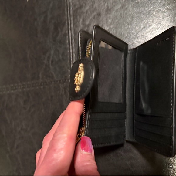 Coach Signature Brown Black Small Wallet - Picture 5 of 6